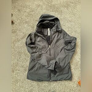 Lululemon Gray Hooded Running Jacket size 8